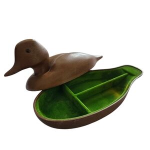 Vintage collectible Avon duck decoy trinket box